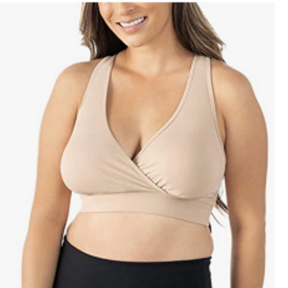 Kindred Bravely Cream wireless Nursing Sleep Bra Size Medium Organic cotton
